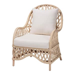 Florence Ivory Braided Rattan Arm Chair