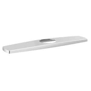 Stryke 2.44 in. x 10.75 in. Chrome Lumicoat Metal Kitchen Faucet Deck Plate