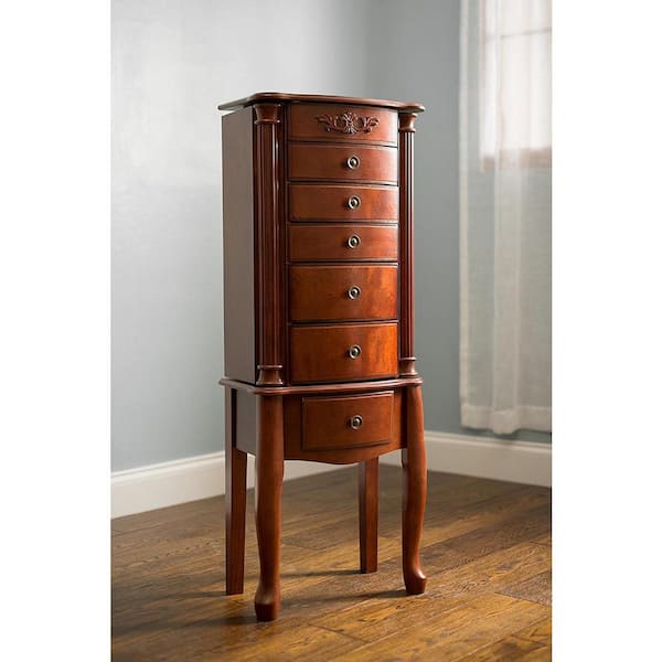 Cherry wood jewelry deals armoire