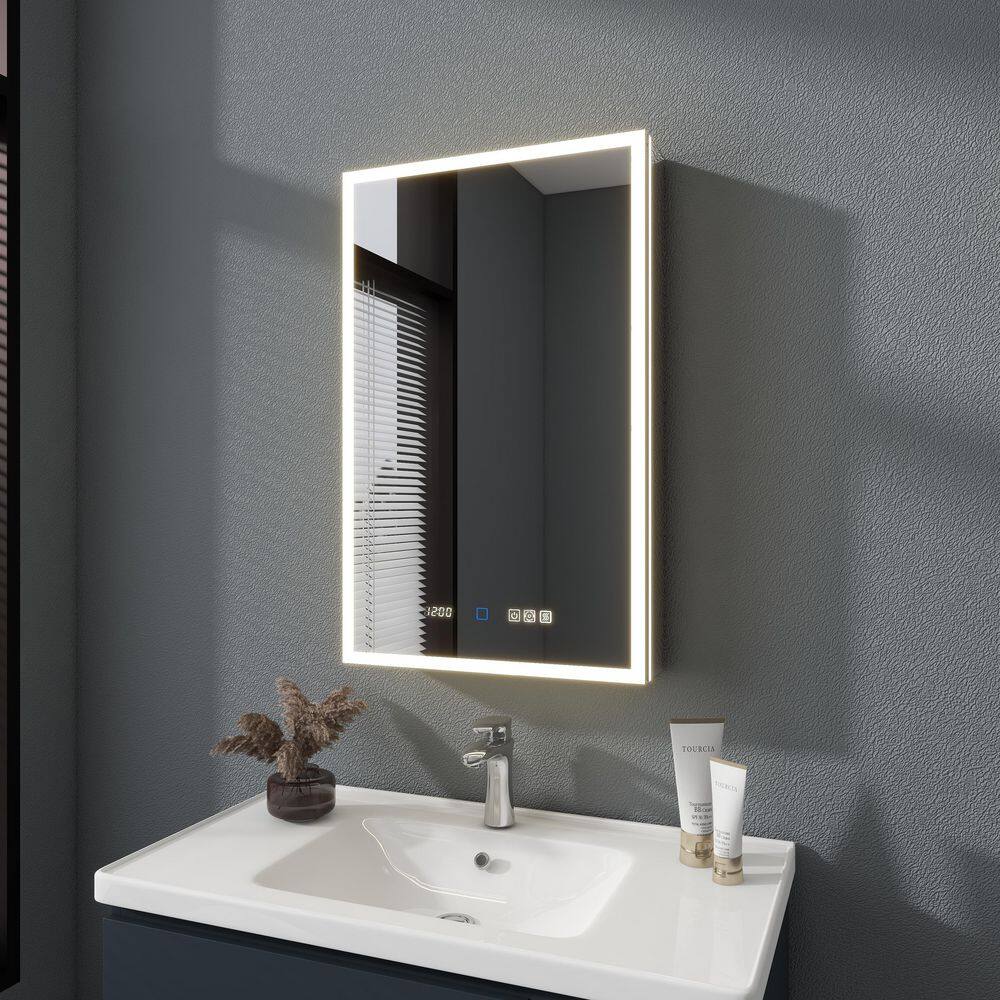 20 in. W x 32 in. H Rectangular Aluminum Recessed/Surface Mount LED Medicine Cabinet with Mirror, 5x Magnifying Mirror price history on PriceWatchPro