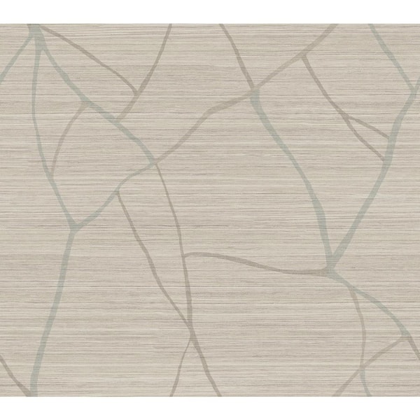 York Wallcoverings Grey Taupe Raska Metallic Non-Pasted Paper Wallpaper