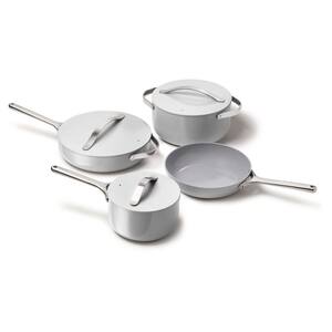 9-Piece Ceramic Nonstick Cookware Set in Gray