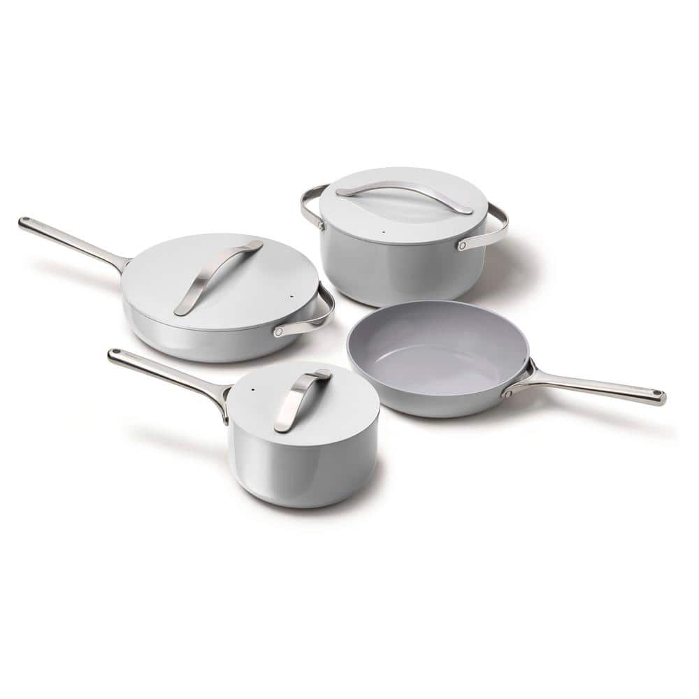 CARAWAY HOME 9-Piece Ceramic Nonstick Cookware Set in Gray CW-CSET-R04