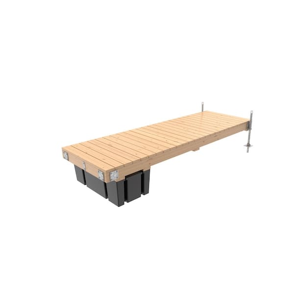 Multinautic 4 ft. x 12 ft. High Freeboard Semi-Floating Dock Hardware Kit with Foam Filled Float