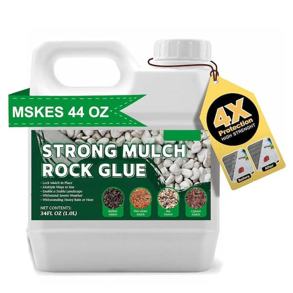 Concentrate Rock Glue Makes 44oz Mulch and Pea Gravel Binder Spray Pet-Friendly Landscape Anchor for Outdoor Garden Yard