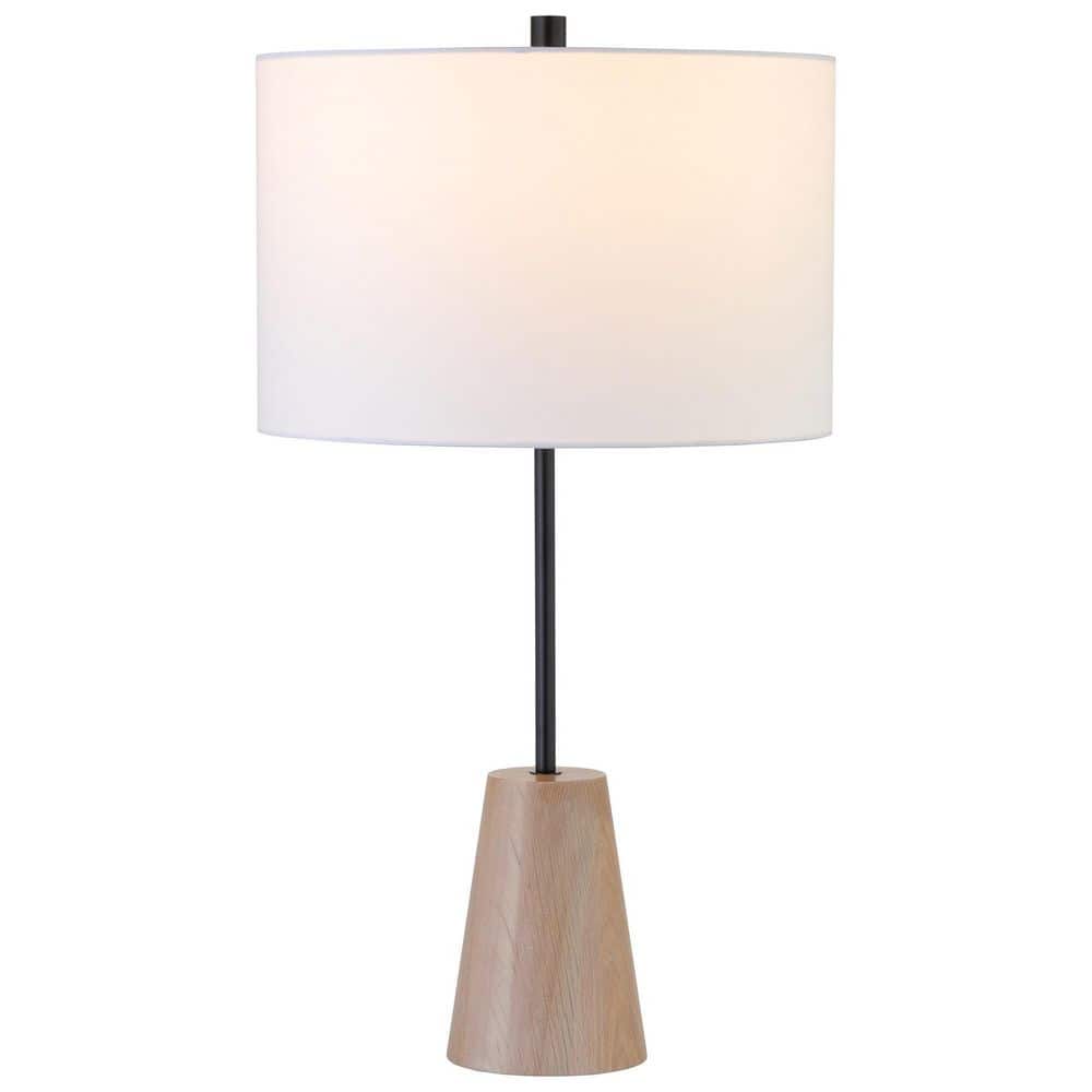 Meyer&Cross Killian 25.5 in. Matte Black Table Lamp with Fabric Shade ...