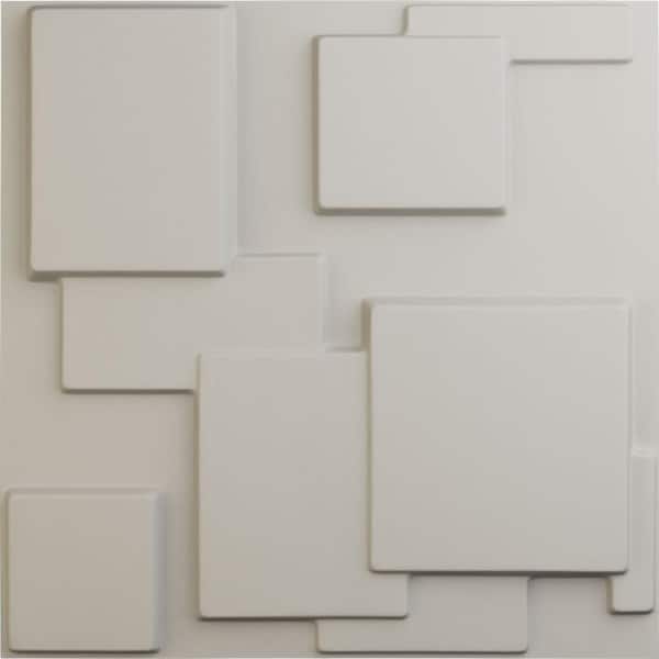 Ekena Millwork 19-5/8"W x 19-5/8"H Gomez EnduraWall Decorative 3D Wall Panel, Satin Blossom White (12-Pack for 32.04 Sq.Ft.)