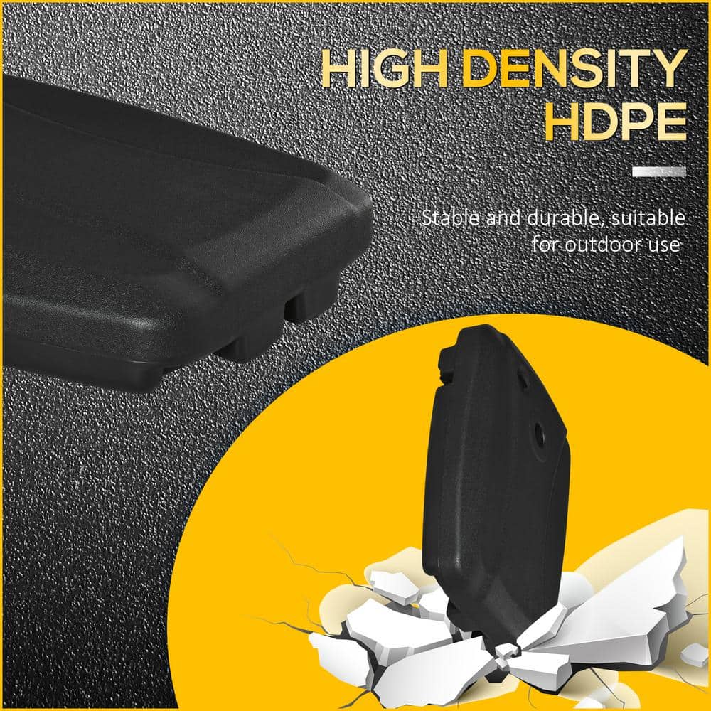 Black HDPE Wheeled Cantilever Umbrella Base, 82 cm