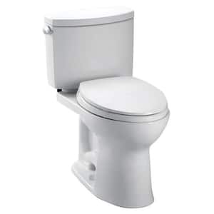 Drake II 12 in. Rough In Two-Piece 1.28 GPF Single Flush Round Toilet in Cotton White, Seat Not Included