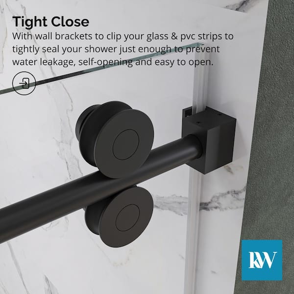 Kobiworks Radiance 54 in. W x 76 in. H Single Sliding Frameless