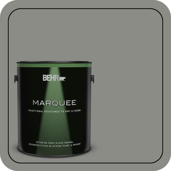 BEHR MARQUEE 1 gal. #N380-5 Naturalist Gray Semi-Gloss Enamel Exterior Paint & Primer