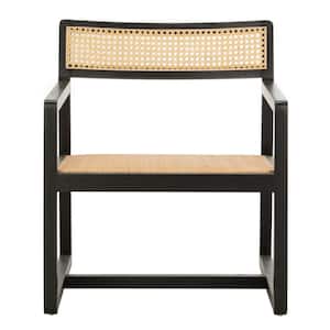 Lulu Black/Natural Accent Arm Chair