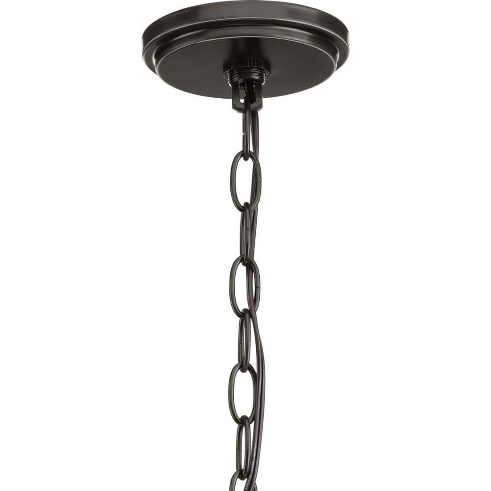 Antique Bronze Glass Dome Pendant Light with Bowl Shade