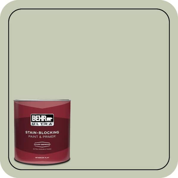 BEHR ULTRA 1 qt. #420E-3 Spring Hill Extra Durable Flat Interior Paint & Primer