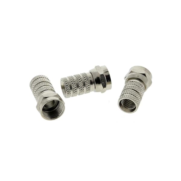 Ideal Rg 6 Twist On F Connectors 10 Pack 85 053 The Home Depot