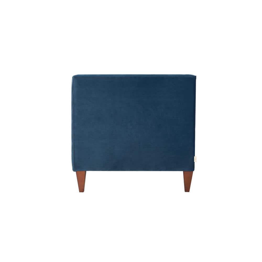 Jack 84" Teal Blue Velvet Tufted Tuxedo Sofa