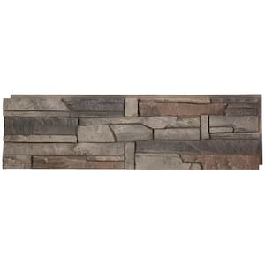 Stacked Stone Kenai 12 in. x 42 in. Faux Stone Siding Panel