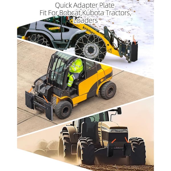 Garvee Skid Steer Adapter Quick Tach Attachment Conversion