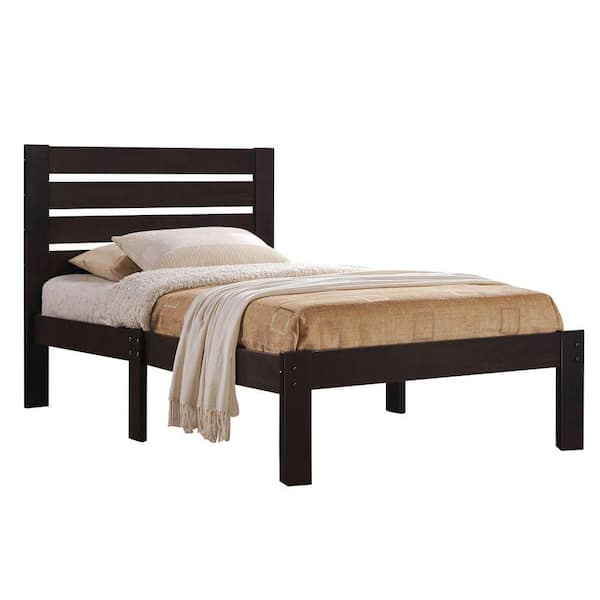 Benjara Elegant Espresso Queen Bed