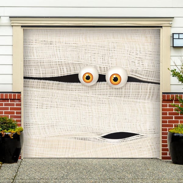 My Door Decor 7 Ft X 8 Mummy Face, Garage Door Decorations