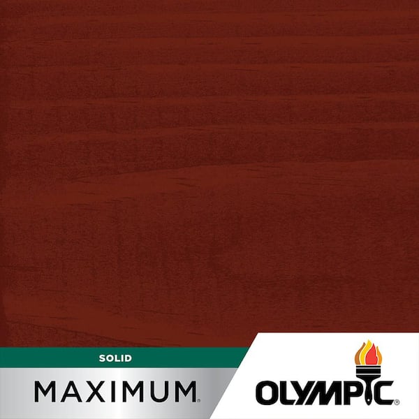 Olympic Maximum 1 gal. Spiced Red Solid Color Exterior Stain and Sealant in One