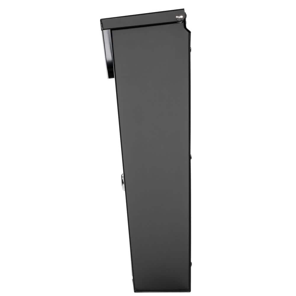 Black Steel Lockable Wall Mount Mailbox