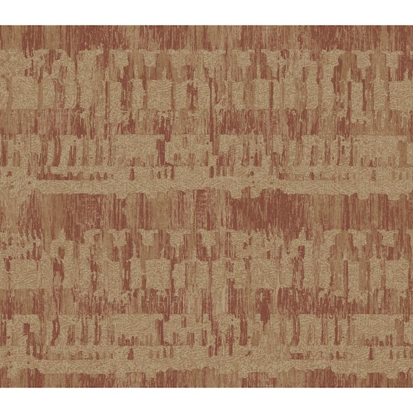 Seabrook Designs Ibiza Metallic Gold, Maroon, and Taupe Faux Paper Strippable Roll (Covers 56.05 sq. ft.)