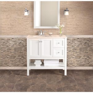 Pavia Crema Bullnose 3 in. x 24 in. Matte Porcelain Wall Tile (12 sq. ft./Case)