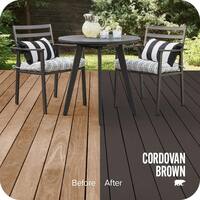 1 gal. #SC-104 Cordovan Brown Solid Color Waterproofing Exterior Wood Stain and Sealer