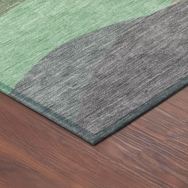 Chantille Machine Washable Indoor/Outdoor Abstract ACN2378 Sage 3 ft. x 4 ft. Area Rug