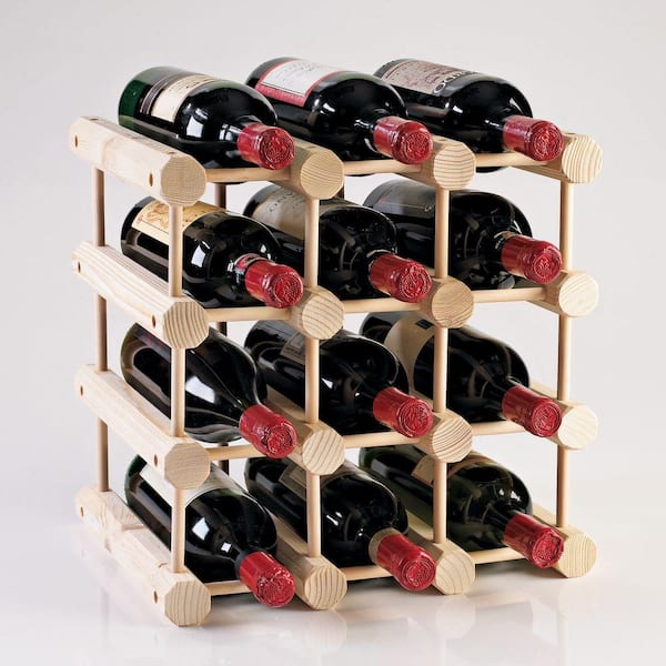 Wine Enthusiast Modular 12-Bottle Wine Rack in Natural