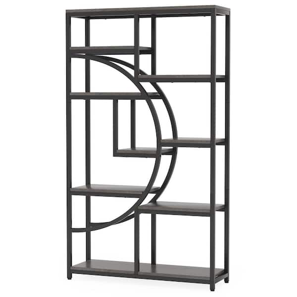 billboard book shelf 　ミッドグレー BYBLIGHT Eulas 69.8 in. Tall Gray Engineered Wood 5-Shelf