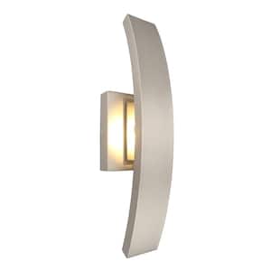 Marian 14 in. 1 Light Brushed Nickel Weather Resistant Integrated LED Flush Mount Ceiling Light 1 Pack