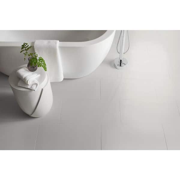 Cliff White 12 in. x 24 in. Matte Porcelain Floor and Wall Tile (14 sq. ft./Case) Cliff White 12 in. x 24 in. Matte Porcelain Floor and Wall Tile (14 sq. ft./Case)