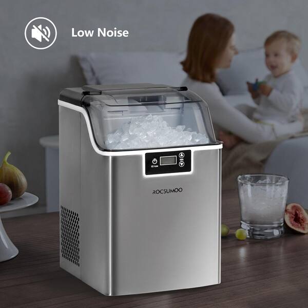 Unbranded - 44 lbs. Freestanding Ice Maker in silver