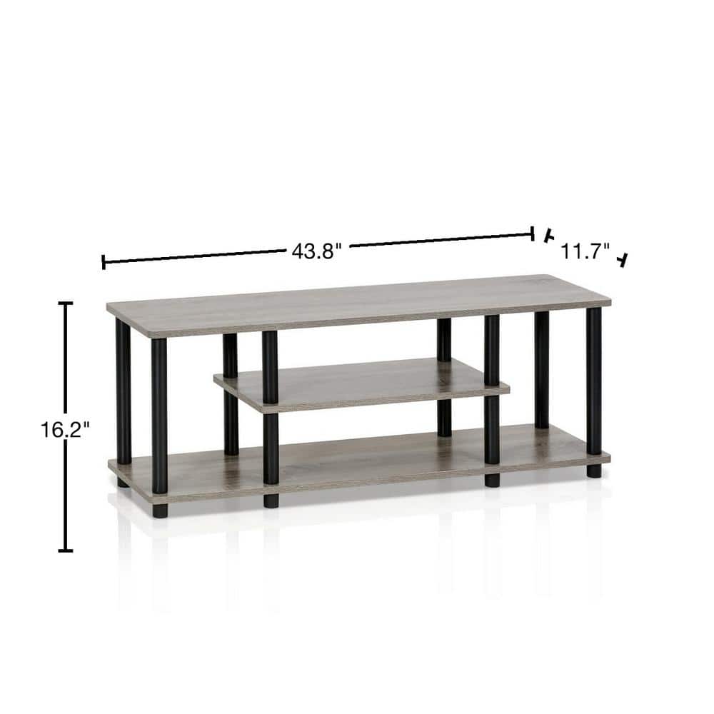 Chic Corner French Oak Grey 3-Tier TV Stand