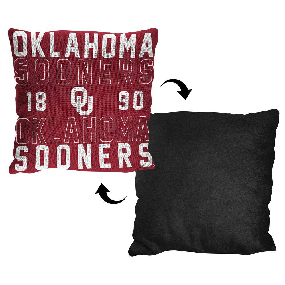 THE NORTHWEST GROUP NCAA Oklahoma MultiColor Stacked Pillow
