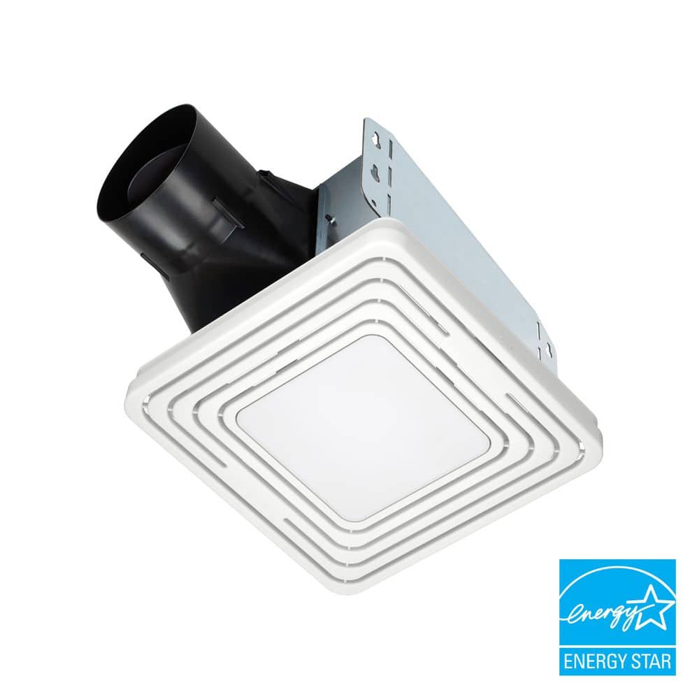 Roomside Series, White, 50 CFM, No Cut- Roomside Installation Bathroom Fan 
