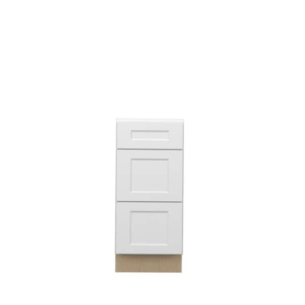 Unbranded Norfolk Shaker 15 in. W x 34.5 in. H x 24 in. D in Painted White Plywood Assembled Drawer Base Cabinet
