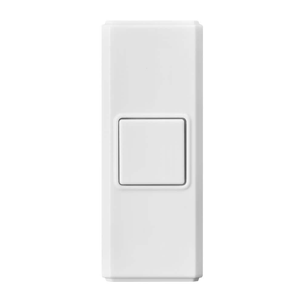 Wireless Battery Operated Doorbell Push Button, White