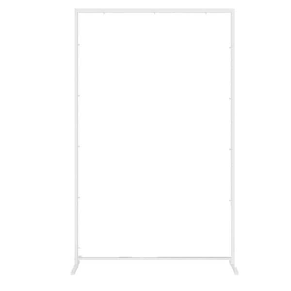 Justincity 3 in. x 2 in. x 1 in. Metal Arbor Square Backdrop Stand Wedding Arches Ceremony Square Balloon Arch Stand White