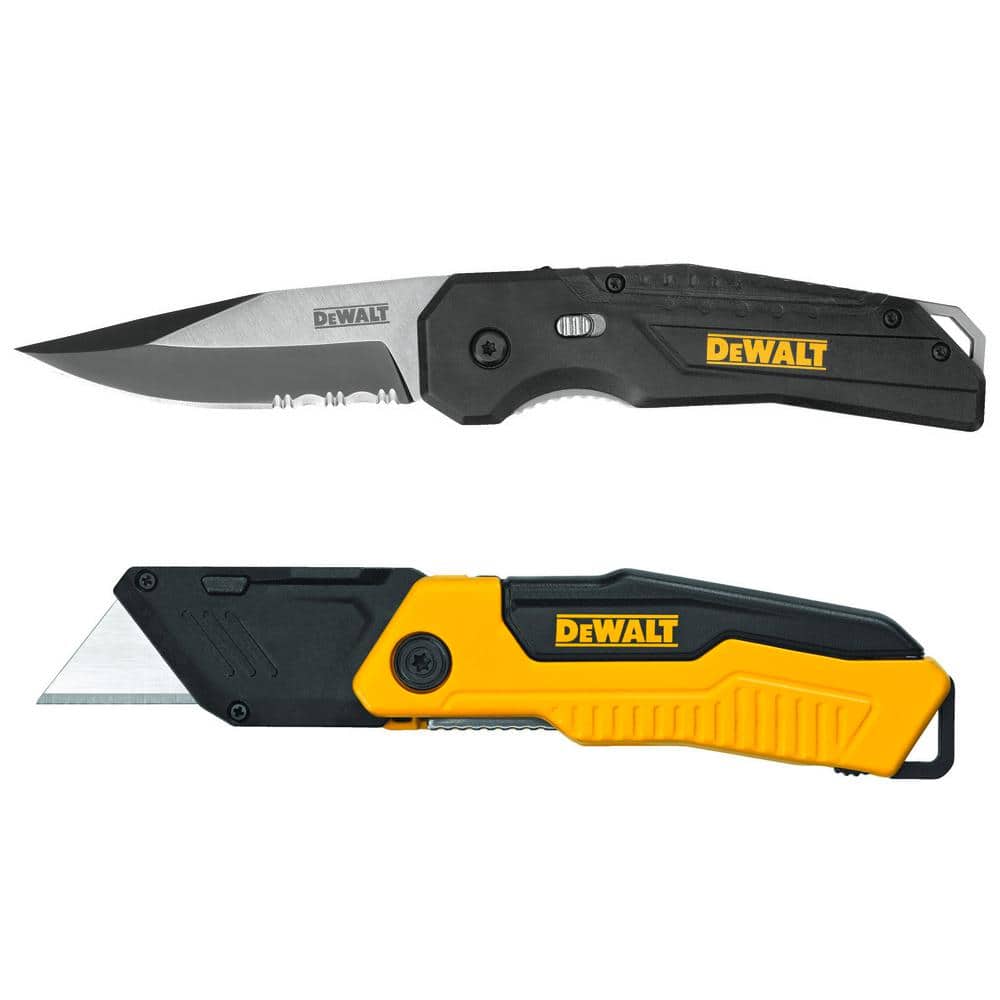 DEWALT Utility Knife and Pocket Knife Set (2-Piece) The Home Depot