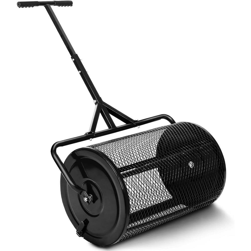 VIWAT 24 Peat Moss Spreader, HeavyDuty Metal Mesh Spreader with Adjustable Handle in