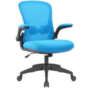 Blue Office Chair Ergonomic Chair Computer Task Mesh Chair High Back Chair with Flip-up Armrest