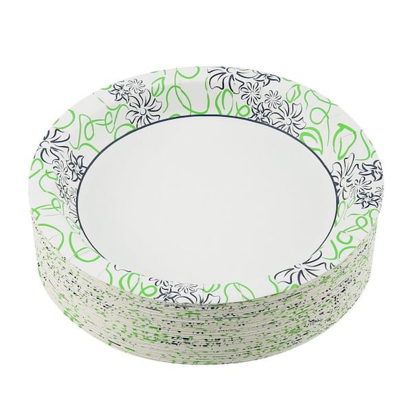 Everyday Paper Plates, 8.5 dia, White/Teal, 125/Pack - BOSS Office and  Computer Products