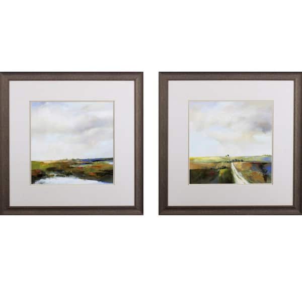 HomeRoots Victoria Colorful Country Landscape by Unknown Wooden Wall Art (Set of 2)