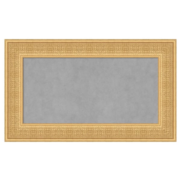 Amanti Art Trellis Gold 30 in. x 18 in. Framed Magnetic Board