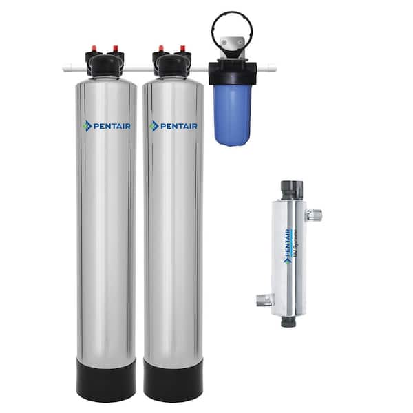 PENTAIR Whole House Filtration, NaturSoft Water Softener Alternative with 7 GPM UV System