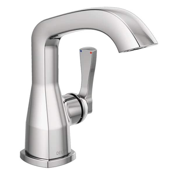 Delta Stryke Single Handle Single Hole Bathroom Faucet with Metal Pop ...