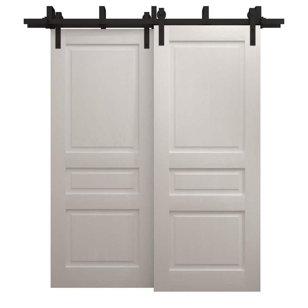 84 in. x 80 in. Painted White Oak Color Solid Wood Barn Door Slab Slab With Hardware price history on PriceWatchPro